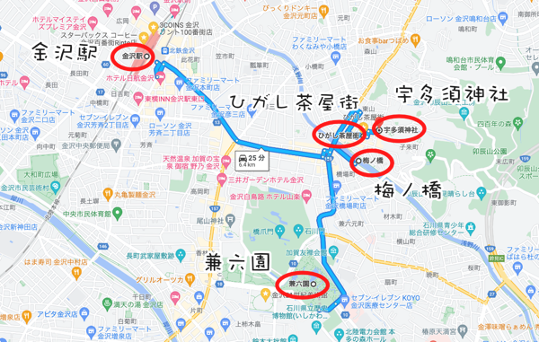 Map kanazawa